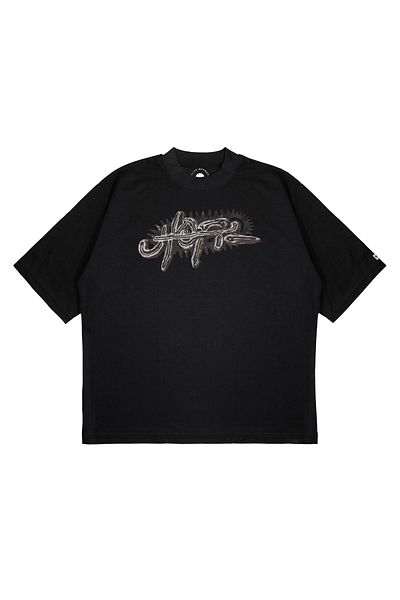 PURE EFFECT Unisex Oversize Utopia Travis Scott Printed Box Fit Χοντρό μπλουζάκι