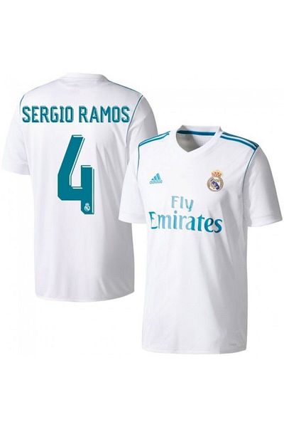 Atlas Global Real-Madrid Ramos New Season 2024/2025 White Home Soccer Jersey 4 Pieces