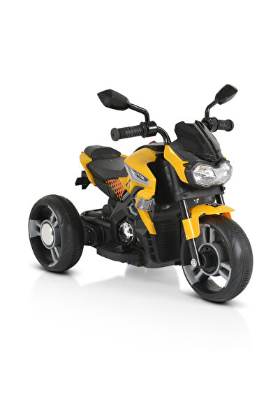 OEM Children's electric motorcycle with 3 wheels Moni Colombo Yellow, LED lights, music functions, MP3 and USB