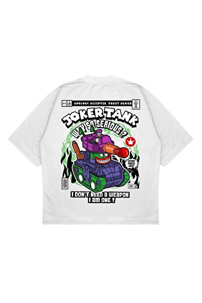 PURE EFFECT Unisex Oversize kroj Joker majica bez rukava Štampano Boxy kroj, ...