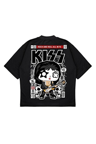 PURE EFFECT Unisex Oversize kroj Kiss Back Štampano Boxy Fit Debeli Materijal...
