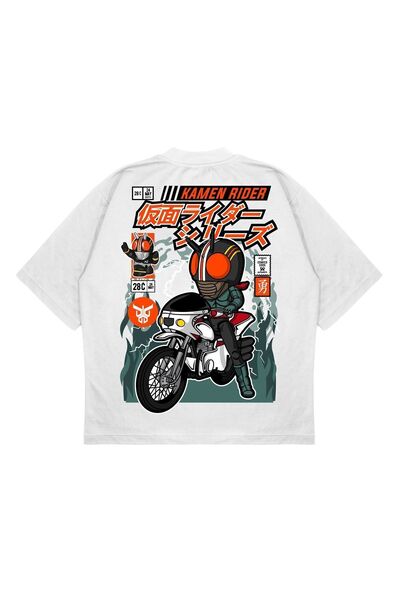 PURE EFFECT Unisex Oversize kroj Kamen Rider ruksak Štampano čvrste kroje, de...