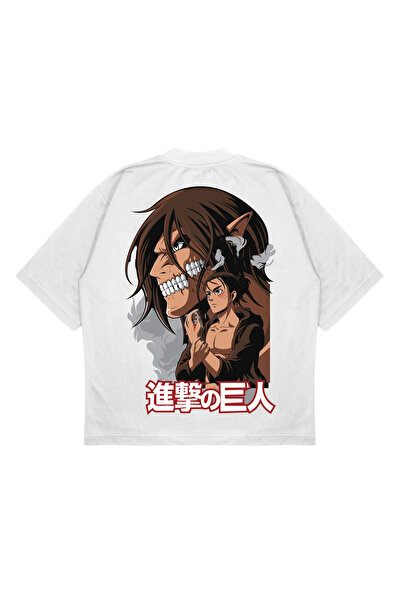 PURE EFFECT Unisex Oversize kroj Attack On Titan Transform Štampano Boxy Fit ...