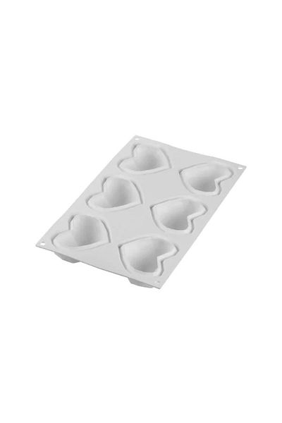 silikomart Silicone heart mold, Silikomart Amorini Origami, 6 cavities