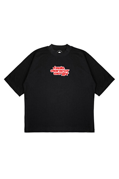 PURE EFFECT Unisex Oversize Maın Character Energy Baskılı Boxy Fit Kalın Kumaşlı T-shirt