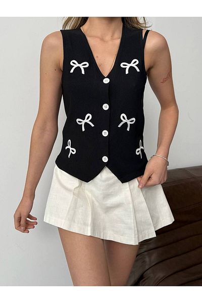 İLKCET MODA سترة قماش عثمانية مطرزة بشرائط
