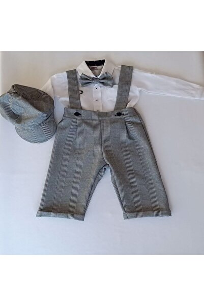 moms and babies طقم قميص وبنطلون سالوبيت رمادي للأطفال من عمر 0 ​​إلى 5 سنوات
