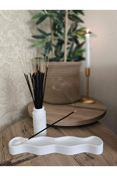 Elan Design Dekoratif Bohem Tütsülük & Kalpli Vazo Set