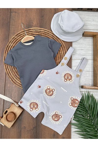 Kids Kingdom Hat Badili Summer Baby Boy Suit - Jumpsuit Snap Cg 541115