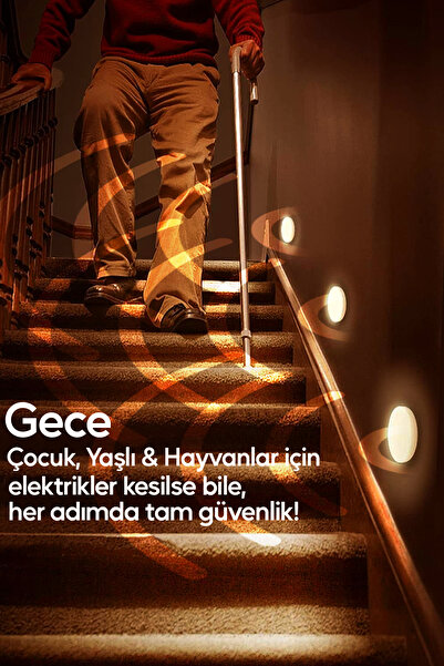 SULED Hareket Sensörlü Led Işık USB Şarjlı Mıknatıslı Harekete Duyarlı Işık