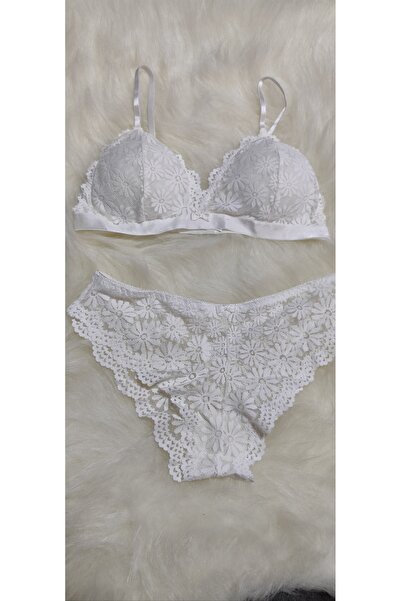 ARONA Dantelli Büstiyer Külot Takım Bralet Set
