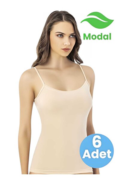 Uniquetrenders Жіночий 6-панельний майка з бретельками та деталями з модалу