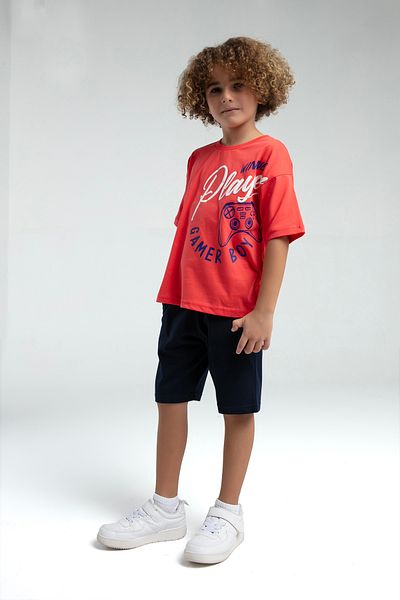 The Clover Boy's Crew Neck Short Sleeve Bermuda 100% Cotton Suit