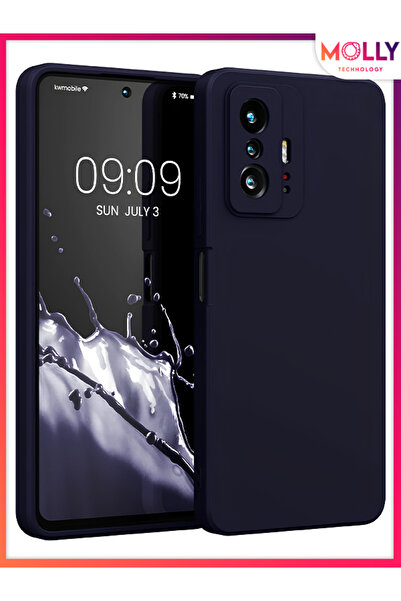 Molly Xiaomi Mi 11T İçin Gece Mavisi Guardian Mat Silikon Kılıf