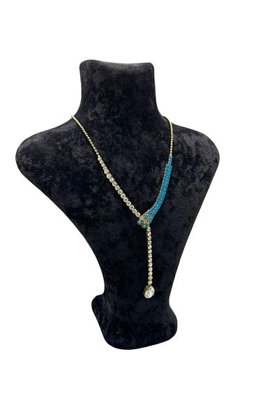 MeGass Dekor Domestic Production London Model Suede Fabric Black Color 28/ 22 cm Mannequin for Necklace Display