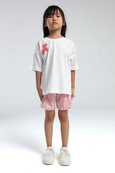 The Clover Girl's Crew Neck and Shorts Set 100% Cotton