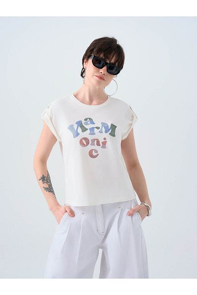 Loft Tricou alb pentru femei LF2040227