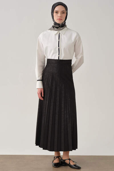 Tuğba Plisoley Etek - Siyah