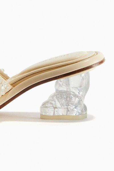 H&M Beaded leather mules