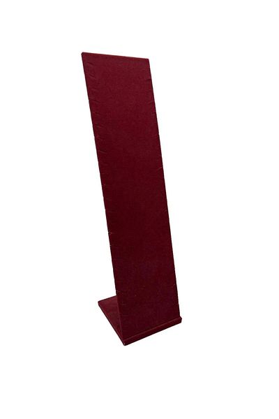 MeGass Dekor Domestic Production Moscow Model Suede Fabric Burgundy Color 40/10 cm Footed Jewelry Display Stand