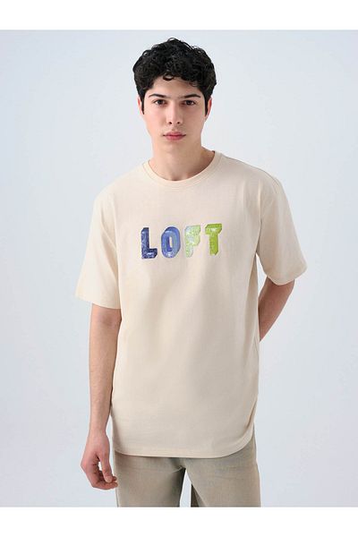 Loft Beige Men's T-Shirt Lf2038683