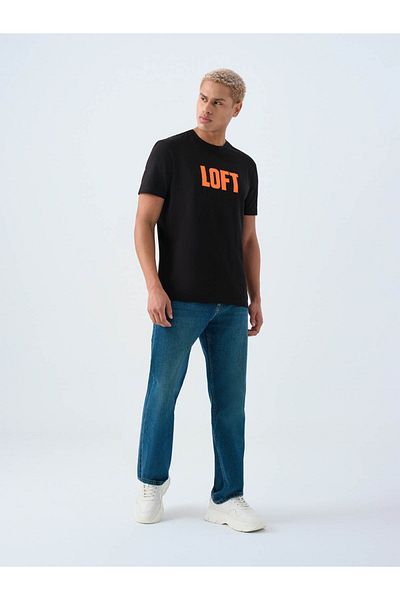 Loft Black - Orange Men's T-Shirt Lf2038541