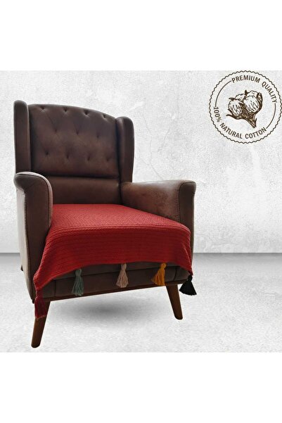 Petek Home PÜSKÜLLÜ KOLTUK ÖRTÜSÜ TEKLİ (70X90 EBATİNDA OTURMA YERİNE ÖRTÜDÜR)
