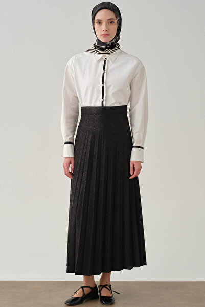 Tuğba Plisoley Etek - Siyah