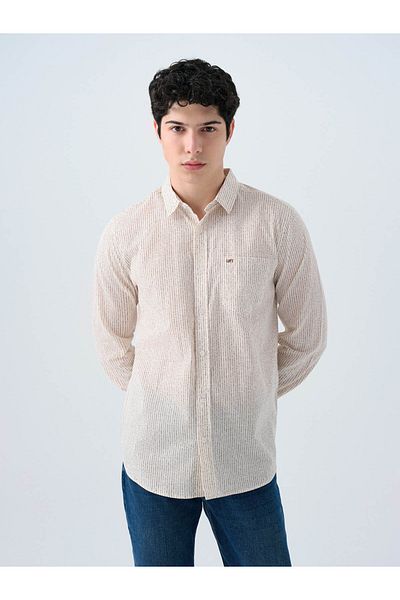 Loft Ανδρικό πουκάμισο Camel Lf2038616