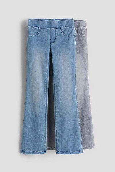 H&M 2-pack flared jersey trousers