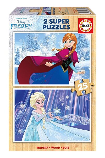 Educa Puzzle Educa 2X25 Piece Disney Frozen Wooden Children's Puzzle