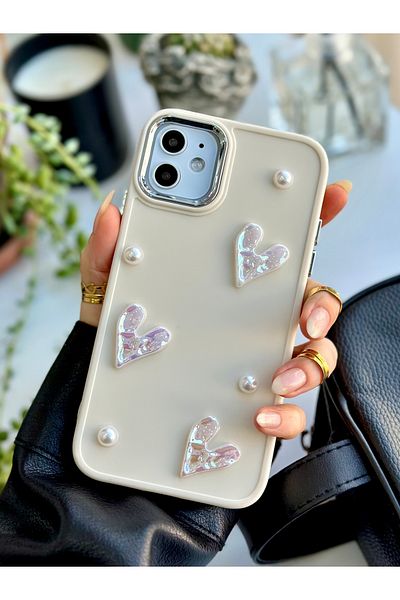 Go Aksesuar جراب من السيليكون الناعم بتصميم قلب حجري متوافق مع لعبة ثلاثية الأبعاد لهاتف iPhone 11