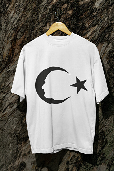 MAGORS تيشيرت برقبة دائرية مطبوع عليه العلم التركي