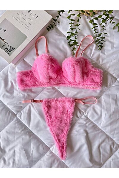 LilaLingerie Σετ μαλακών βελούδινων εσωρούχων Σέξι σετ εσωρούχων Thong Fancy γυναικεία εσώρουχα