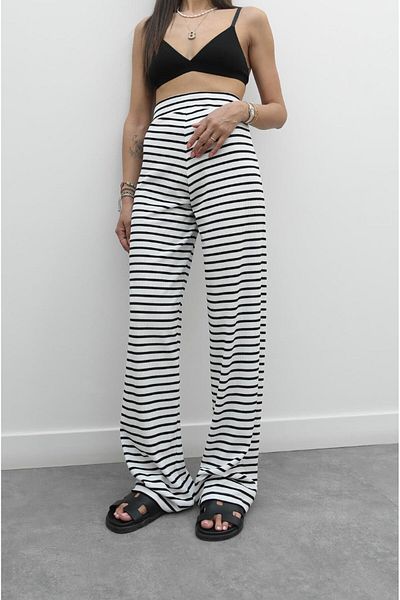 Havoş White Nixon Striped Pants