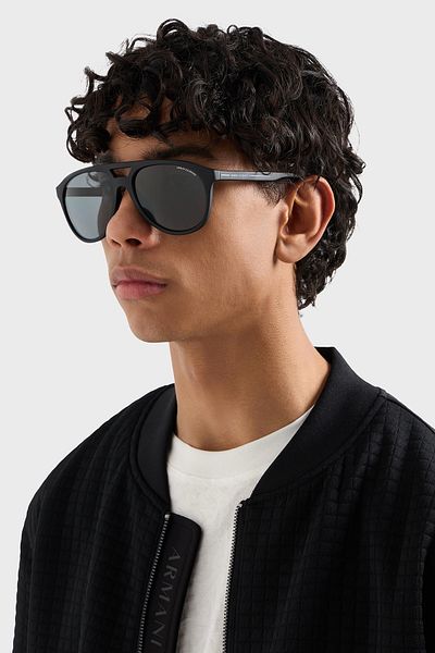 Armani Exchange Man Pilot Sunglasses- Ax 4156su - Lense Size:59mm - Matte Black