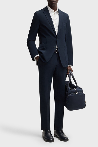 BOSS Softshell Kumaş Slim Fit Mono Yaka Klasik Ceket Erkek CEKET 50538635 404