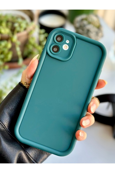 Go Aksesuar Iphone 11 Uyumlu ( 12 Görünümlü Köşeli ) Darbe Önleyici Mat Lansm...