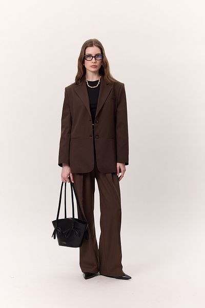 Manuka Brown Wide Leg Palazzo Trousers