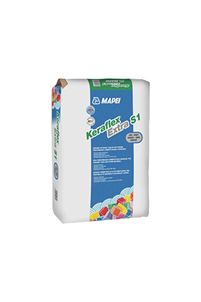 MAPEI Keraflex Extra S1 Gri 25 Kg (Yüksek Performanslı Seramik Yapıştırıcı)