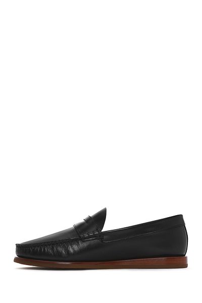Derimod Men's Black Leather Casual Loafer 25Sfd 775322