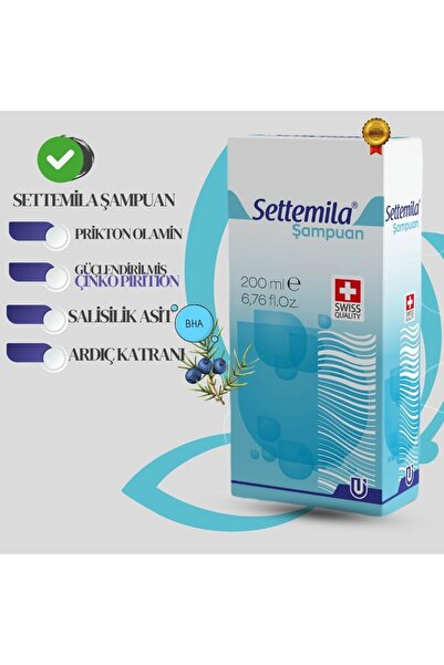 ULUS Settemila Saç Bakım Şampuanı 200 ml - Bitkisel Içerikli, Kepek Karşıtı, Nem Dengeleyici