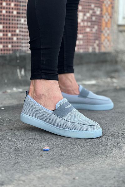 Wagoon WG061 Γκρι Πλεκτά Ανδρικά Παπούτσια Casual Ballerina