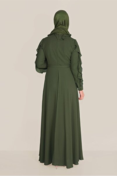 Alvina FIRFIRLI BONCUK İŞLEME DETAYLI ELBİSE 40546