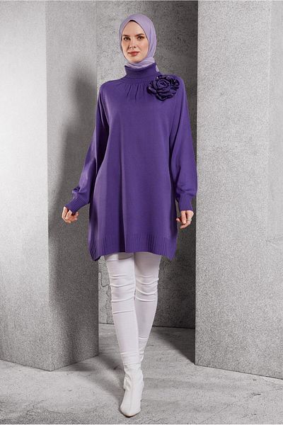 Alvina Broshe Detailed Knitting Tunic 44987