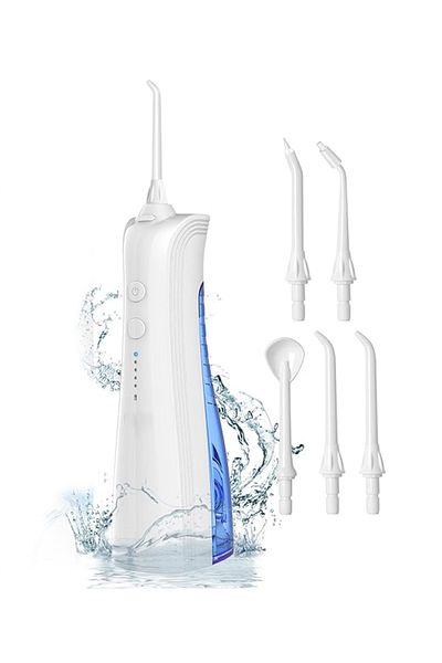 h2ofloss Water Flosser Pick for Teeth, 300ML Portable Oral Irrigator Upgraded Tank Removable-IPX7