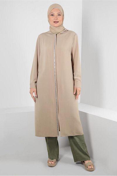 Alvina HOODED STONE STRIP TUNIC 20392