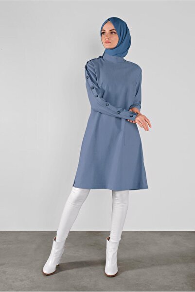 Alvina 41188 Model Tunica cu nasturi si gat