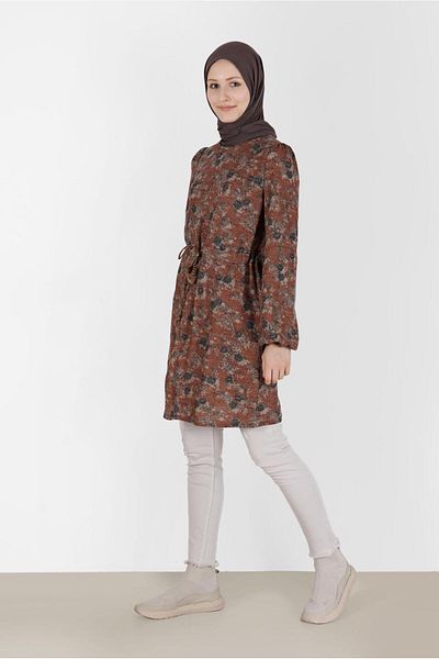 Alvina GARNED WAIST PATTERNED TUNIC 42319