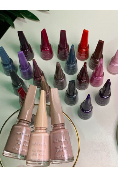 real beauty مجموعة طلاء اظافر 24 لون متعدد